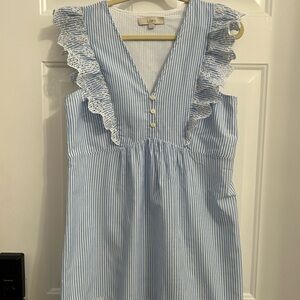 Loft flutter sleeve dress. EUC.